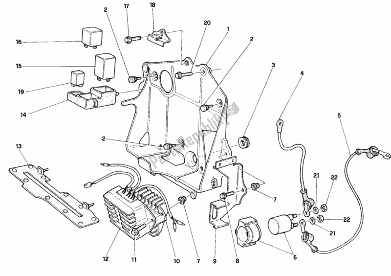 All parts for the Wiring Harness of the Ducati Superbike 916 Senna 1995